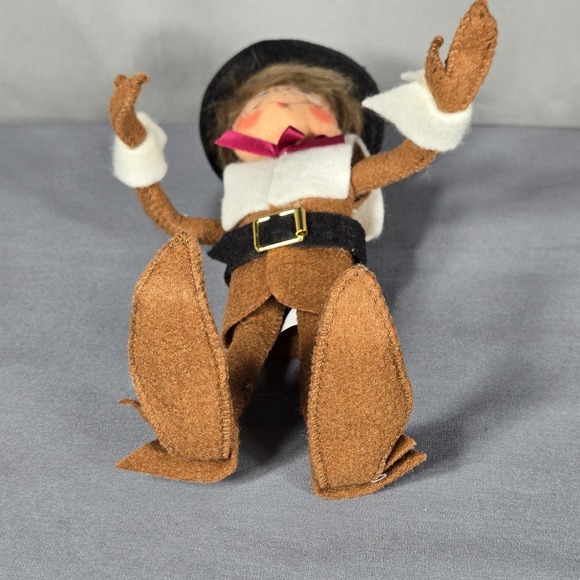 Annalee Thanksgiving Pilgrim Mice Pair Cornucopia Boy Girl Doll Figurines 2008 - Picture 12 of 13